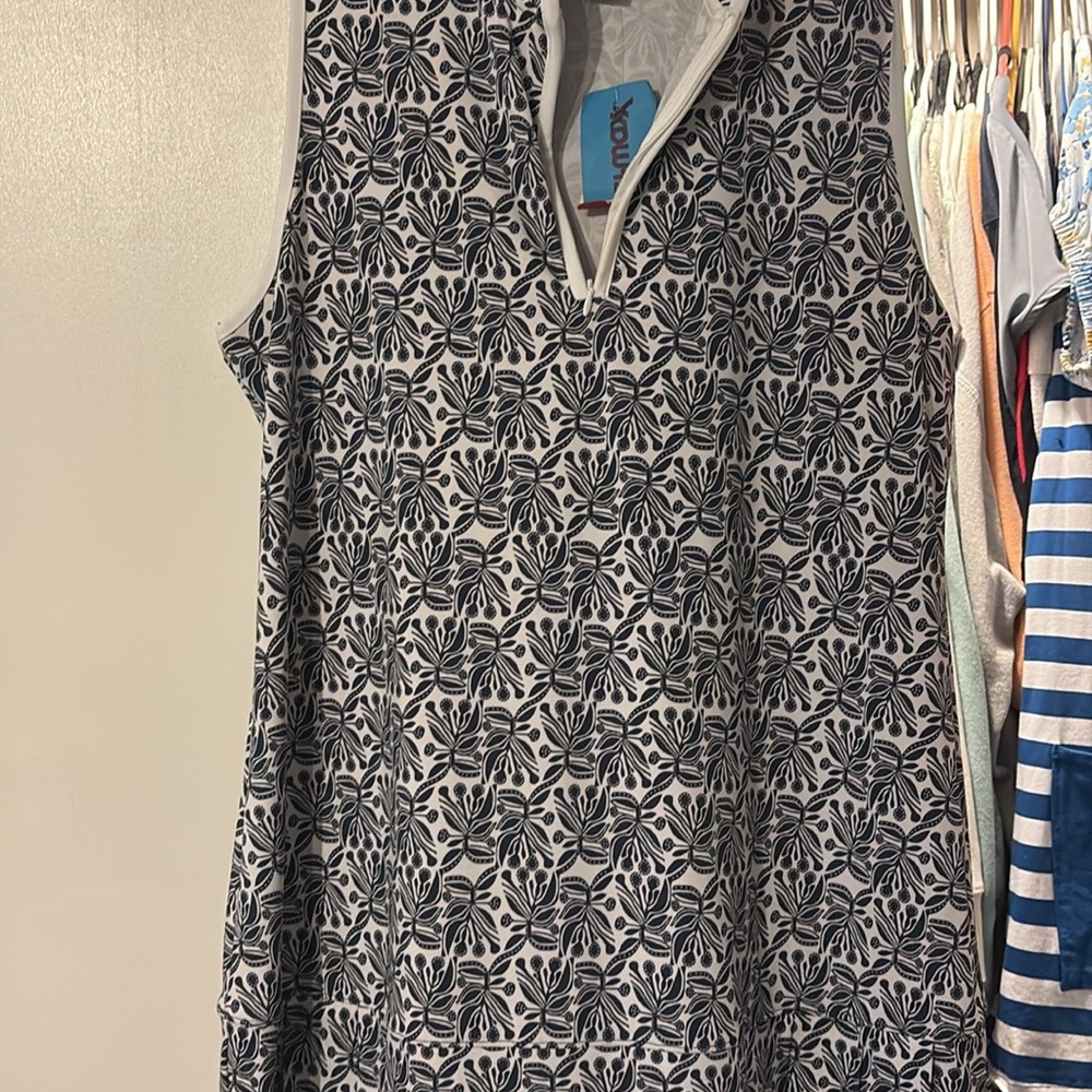 T.J.Maxx Black and White Floral Mini Dress